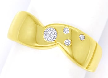 Foto 1 - Diamantring Designer-Bandring mit Brillanten 585er Gold, S1764