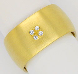 Foto 1 - Breiter super massiver Brillant-Diamant-Ring Gelb Gold, S4247