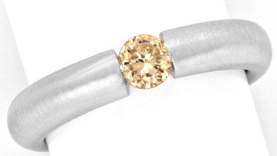 Foto 2 - Spannring Goldbrauner Drittelkaraeter Diamant-Weißgold, S5040