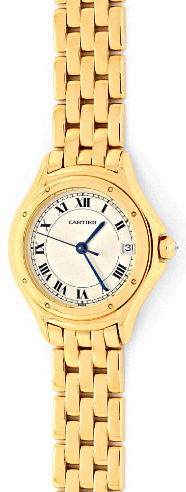 Foto 2 - Panthere Cougar.de Cartier, Damen Uhr Gelb Gold Geprüft, U1205