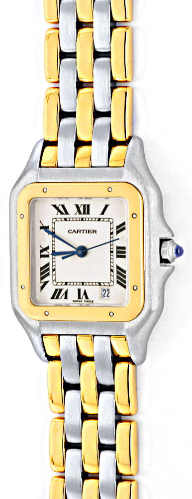 Foto 2 - Cartier Panthere Herren Uhr, drei Streifen Gold, Topuhr, U1278